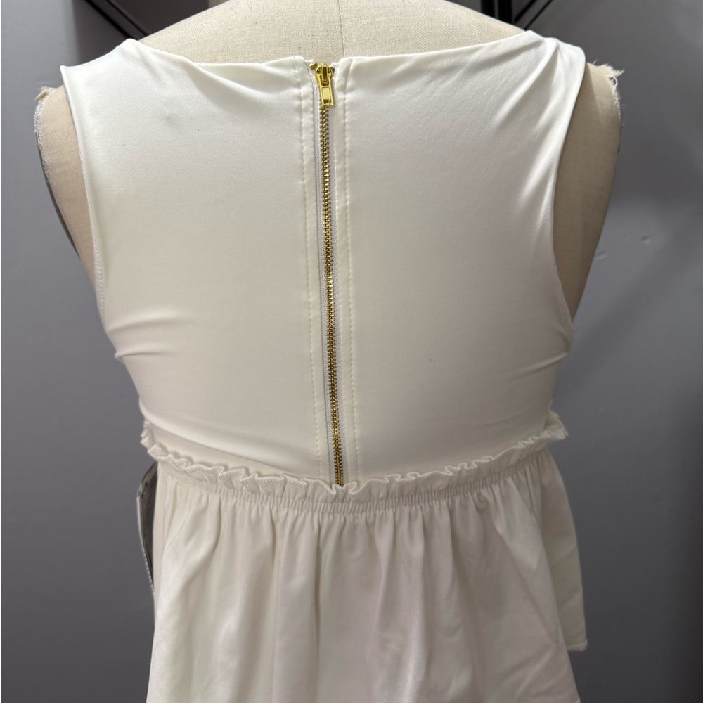 Forever 21 Cream Ruffle Crop Top - Picture 4 of 5